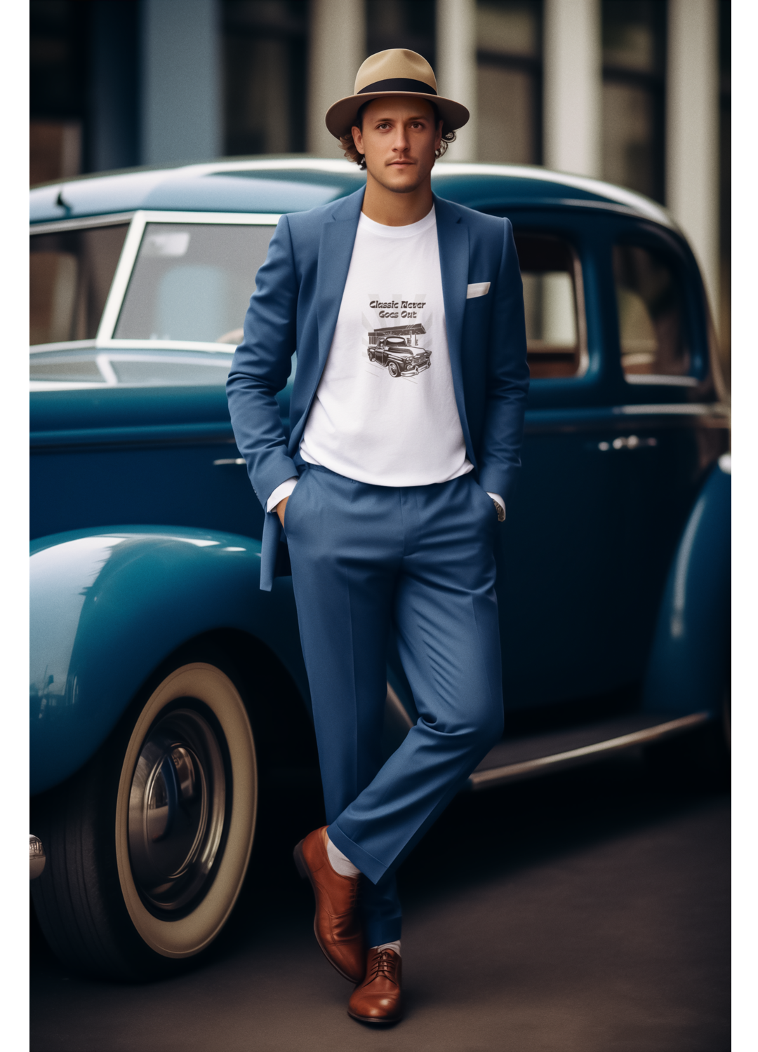 Classic never goes out /W - Crew T-Shirt