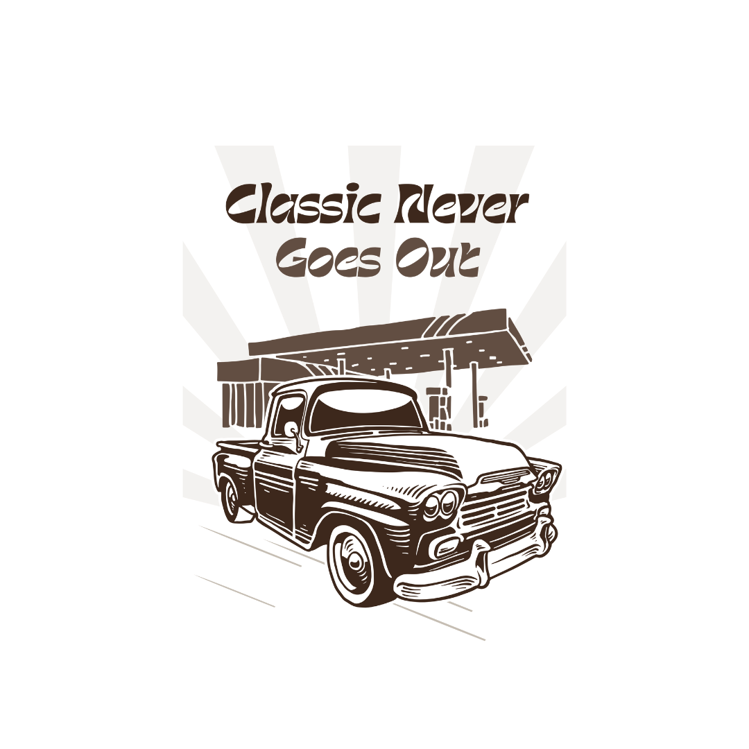 Classic never goes out /W - Crew T-Shirt