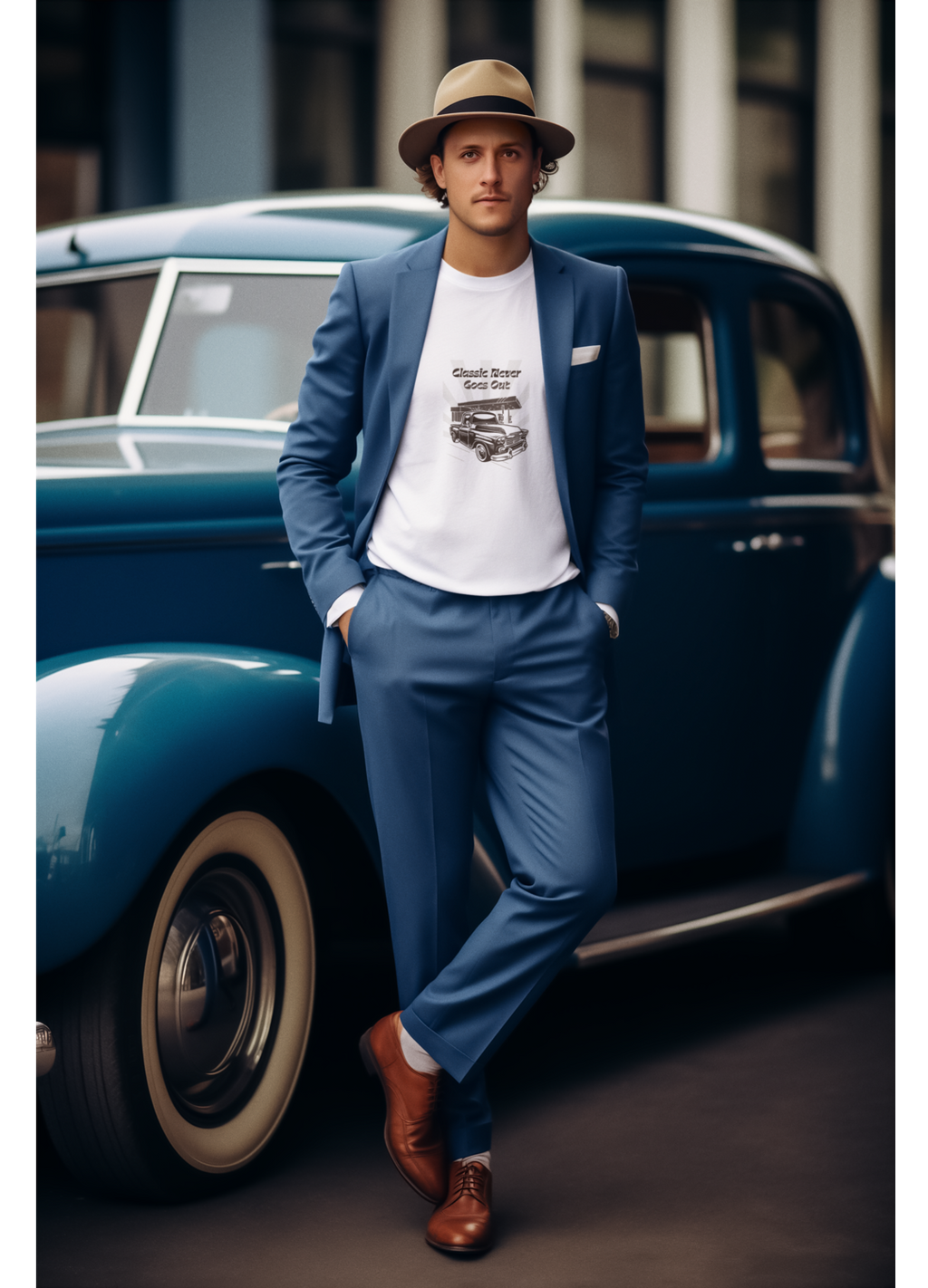 Classic never goes out /W - Crew T-Shirt
